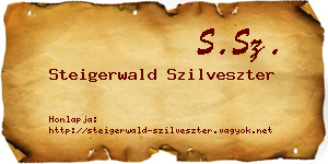 Steigerwald Szilveszter névjegykártya