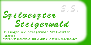 szilveszter steigerwald business card